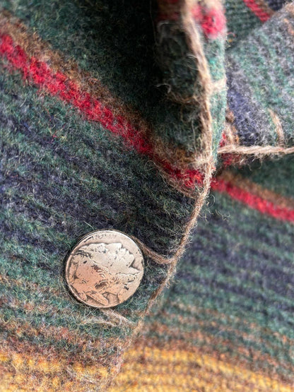 vintage recycled wool serape blanket coat