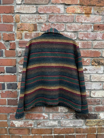 vintage recycled wool serape blanket coat