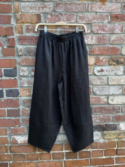 lintico 2024 100% linen balloon crop pants