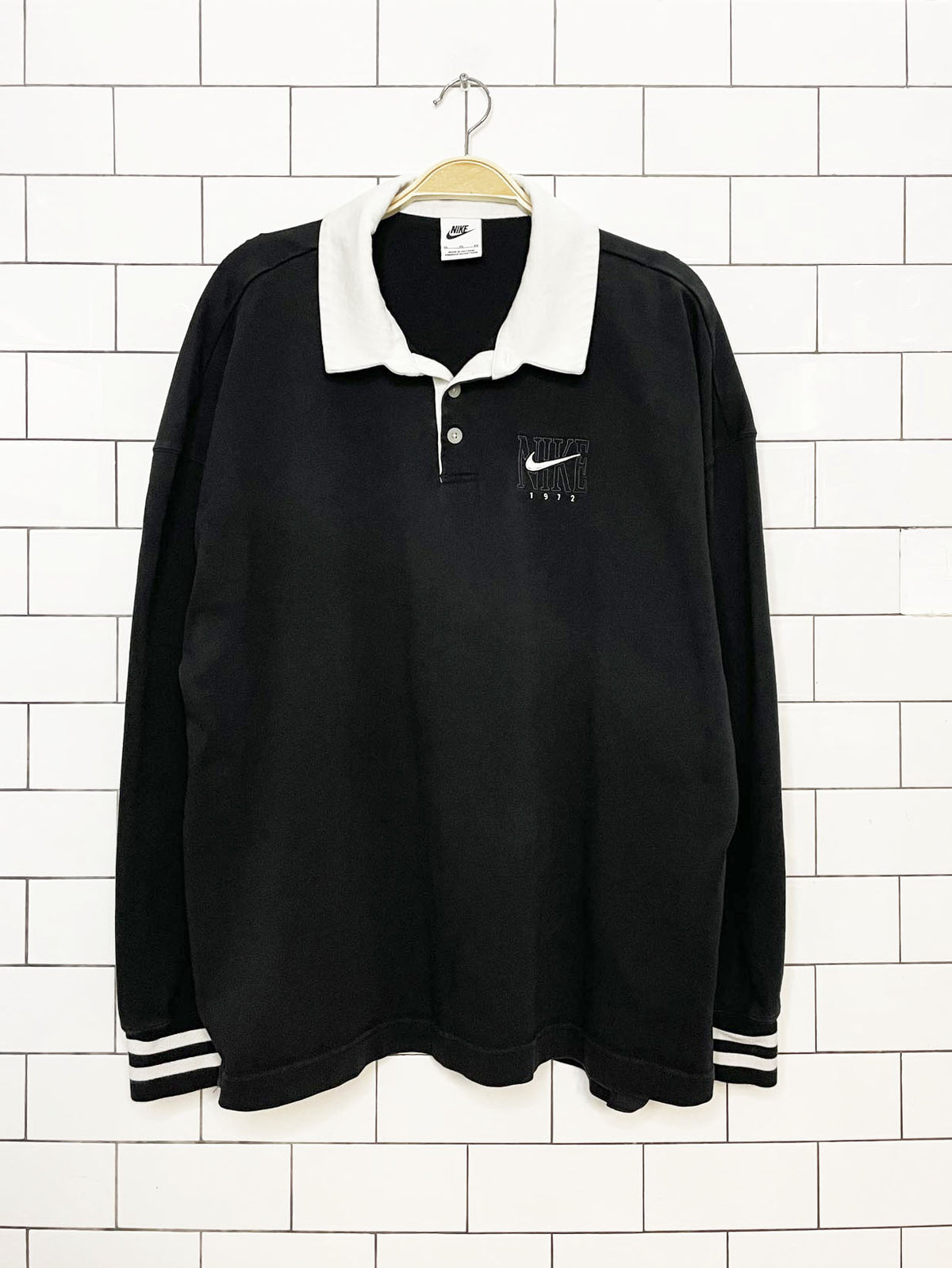 nike essentials oversized long sleeve polo