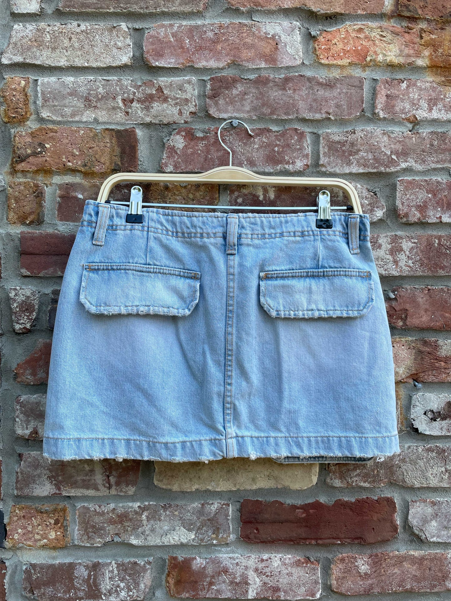 nwt zara denim cargo mini skirt