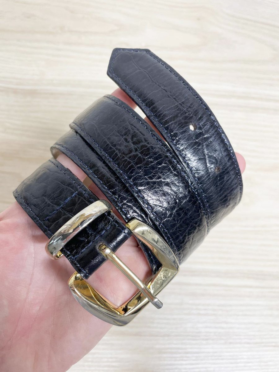 vintage les creations elite embossed snake leather belt - good market thrift store