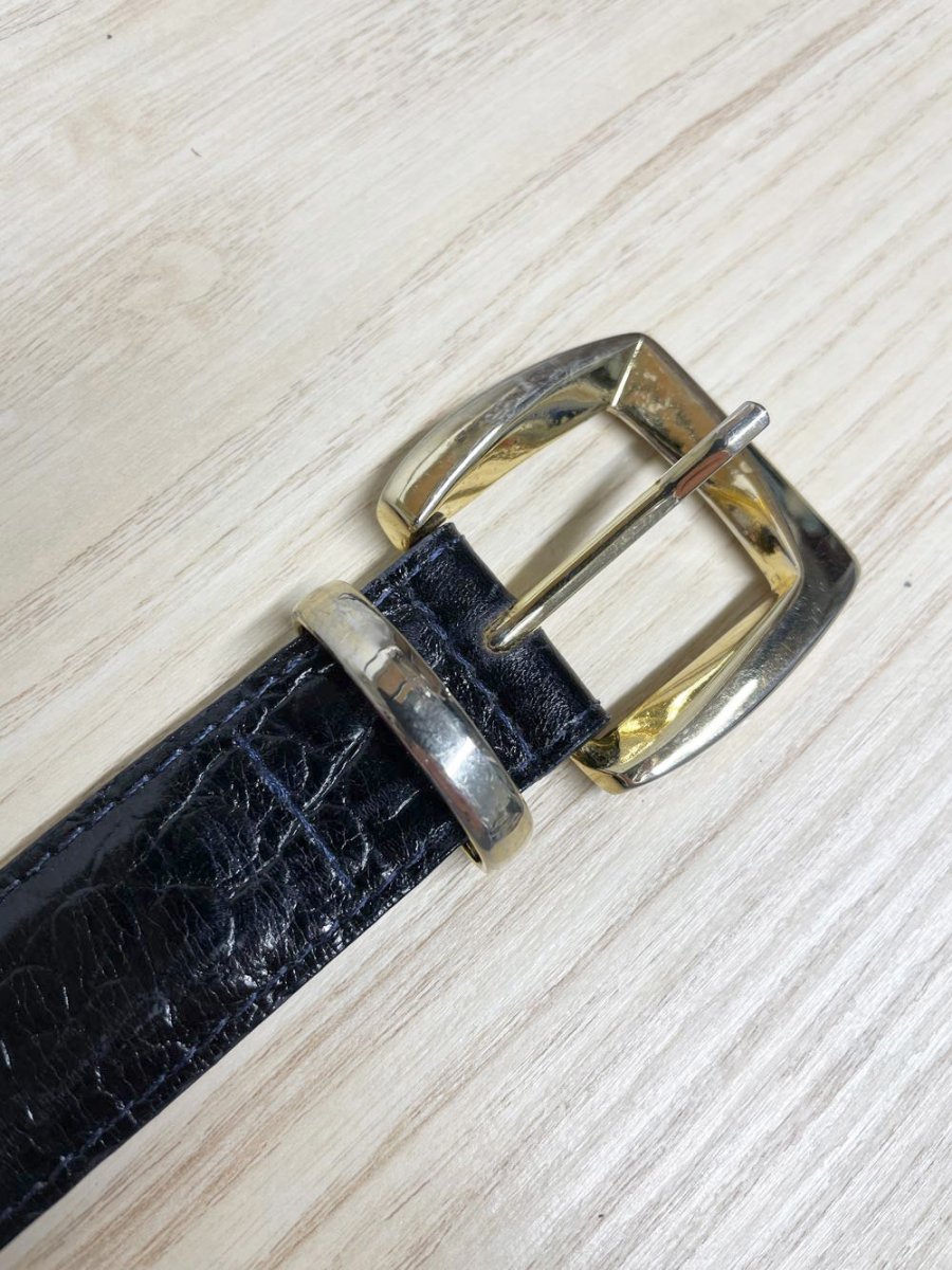 vintage les creations elite embossed snake leather belt - good market thrift store