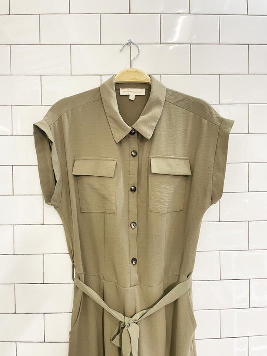 monteau safari belted cargo wide leg jumpsuit - good market thrift store