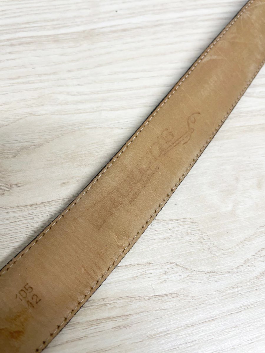 vintage 90s browns snake embossed leather belt | bench craft - good market thrift store