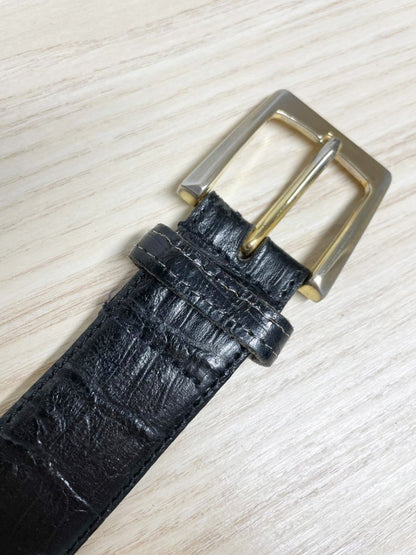 vintage 90s browns snake embossed leather belt | bench craft - good market thrift store