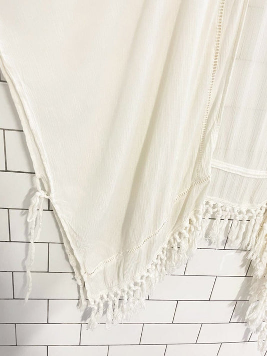 YDE crochet trim fringe beach kimono - good market thrift store