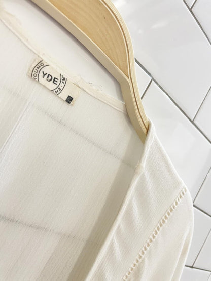 YDE crochet trim fringe beach kimono - good market thrift store