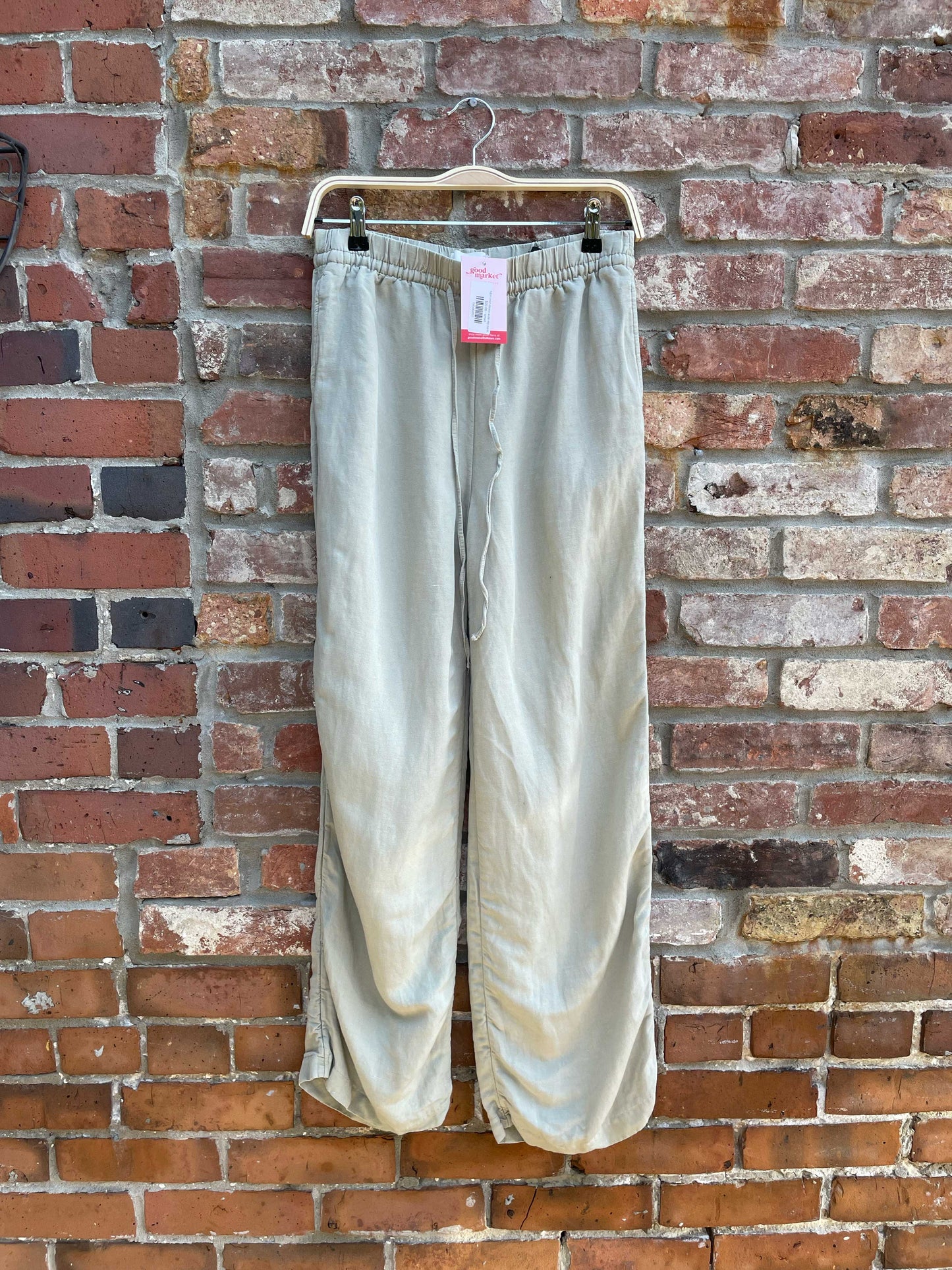 h&m linen-blend wide leg pants