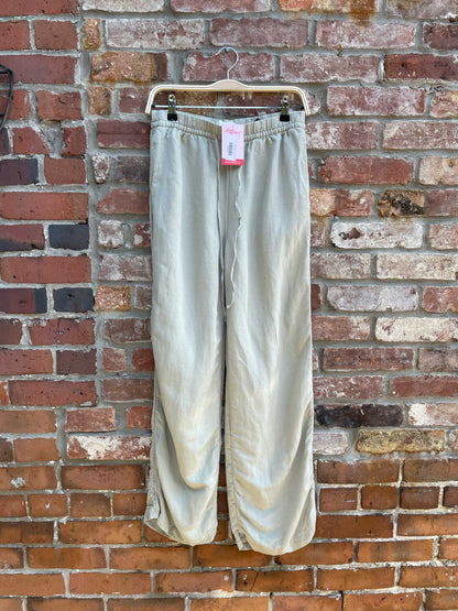 h&m linen-blend wide leg pants