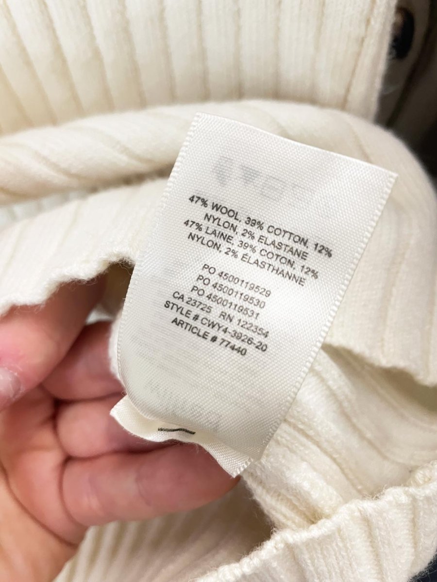 wilfred canto wool - blend one shoulder knit top - good market thrift store