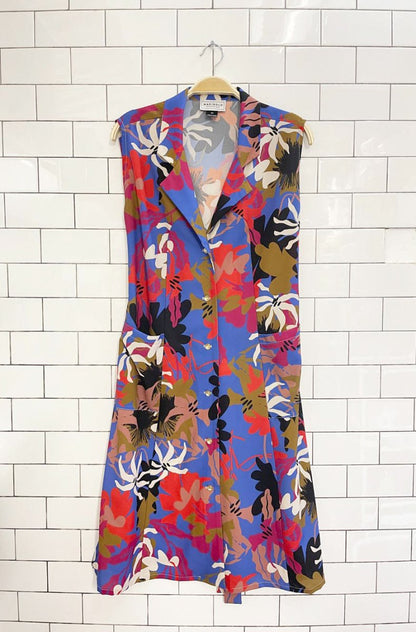 marigold MTL floral midi shirt dress - good market thrift store
