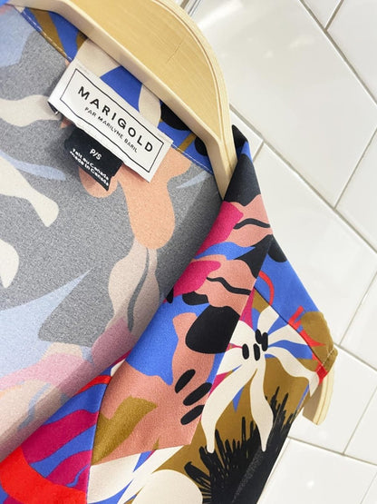 marigold MTL floral midi shirt dress - good market thrift store