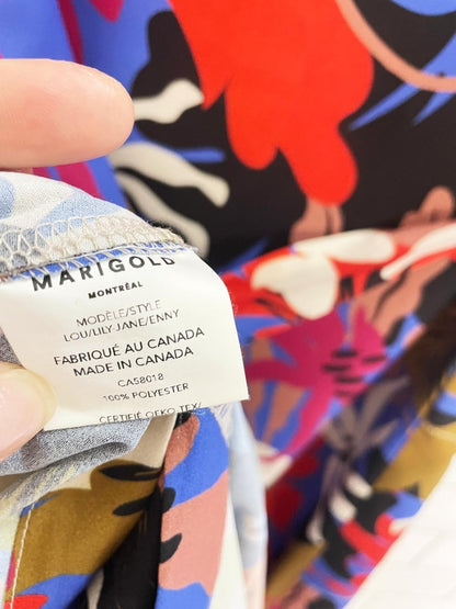 marigold MTL floral midi shirt dress - good market thrift store