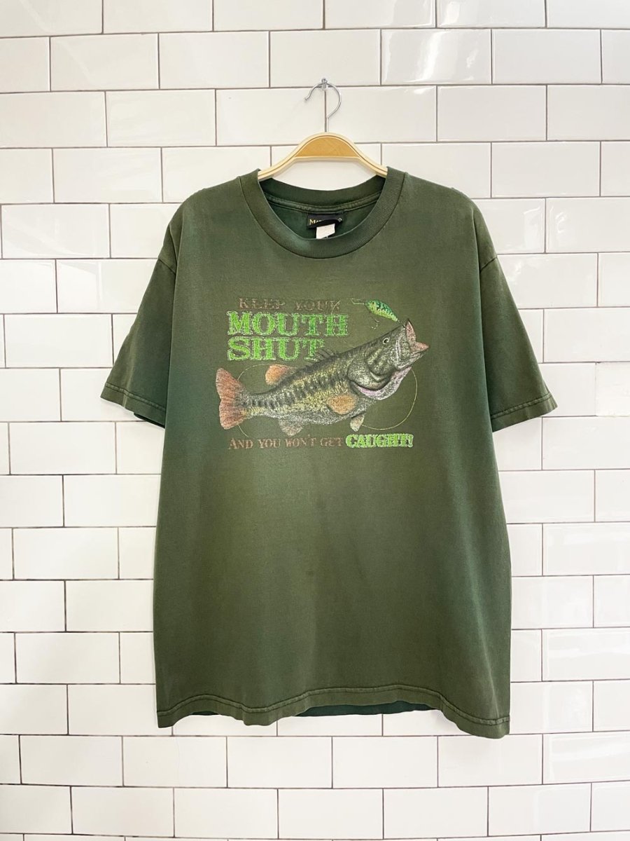 vintage 00s marshlands distressed fishing tee - good market thrift store