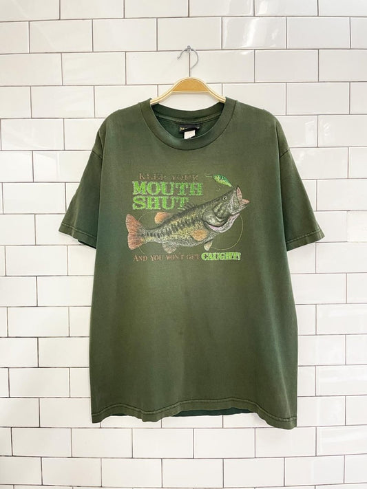vintage 00s marshlands distressed fishing tee - good market thrift store