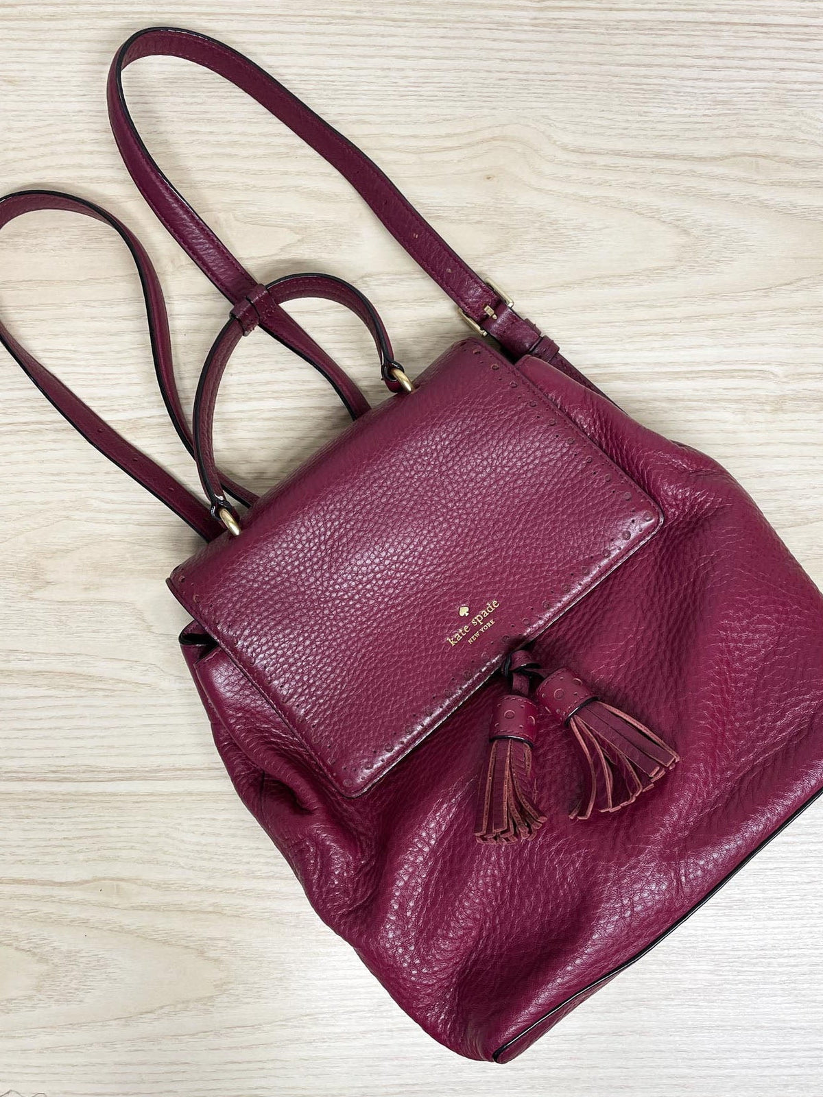 kate spade teba james street pebbled leather mini backpack