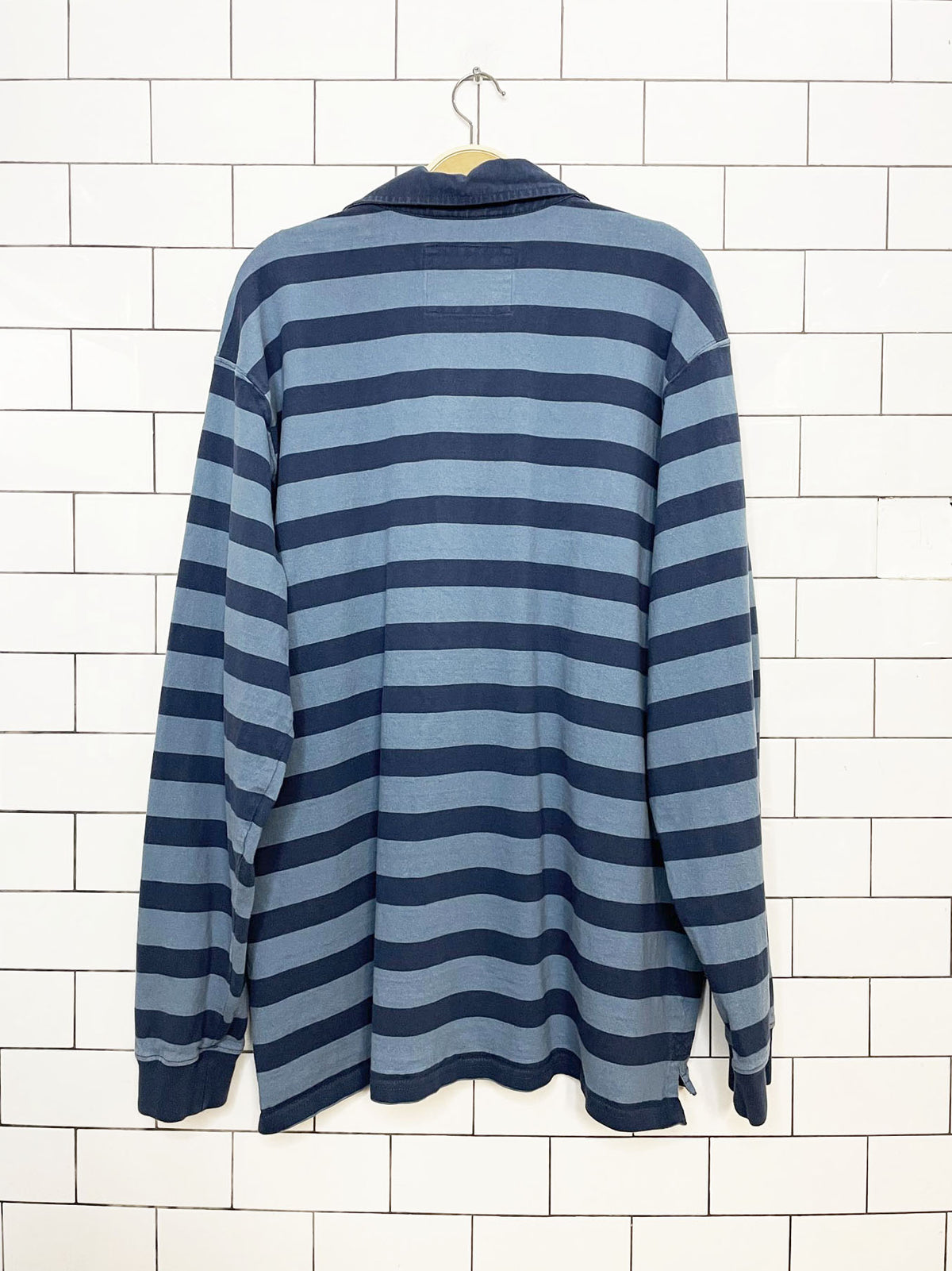 ll bean striped long sleeve rugby shirt | traditional fit
