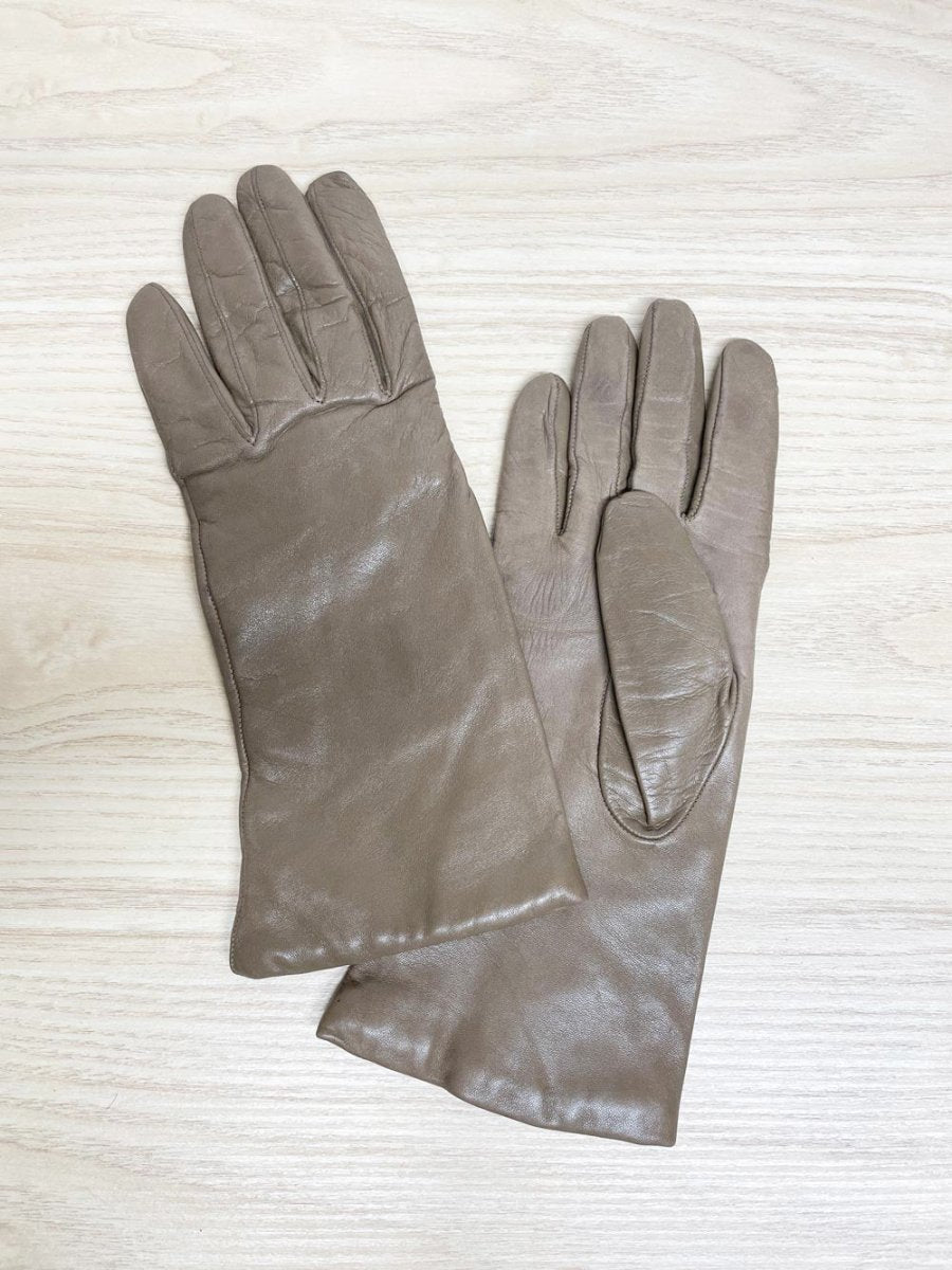 vintage lambskin leather gloves | wool - blend liner - good market thrift store