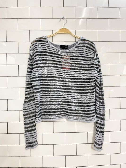 spanner wool - blend mesh knit light sweater - good market thrift store
