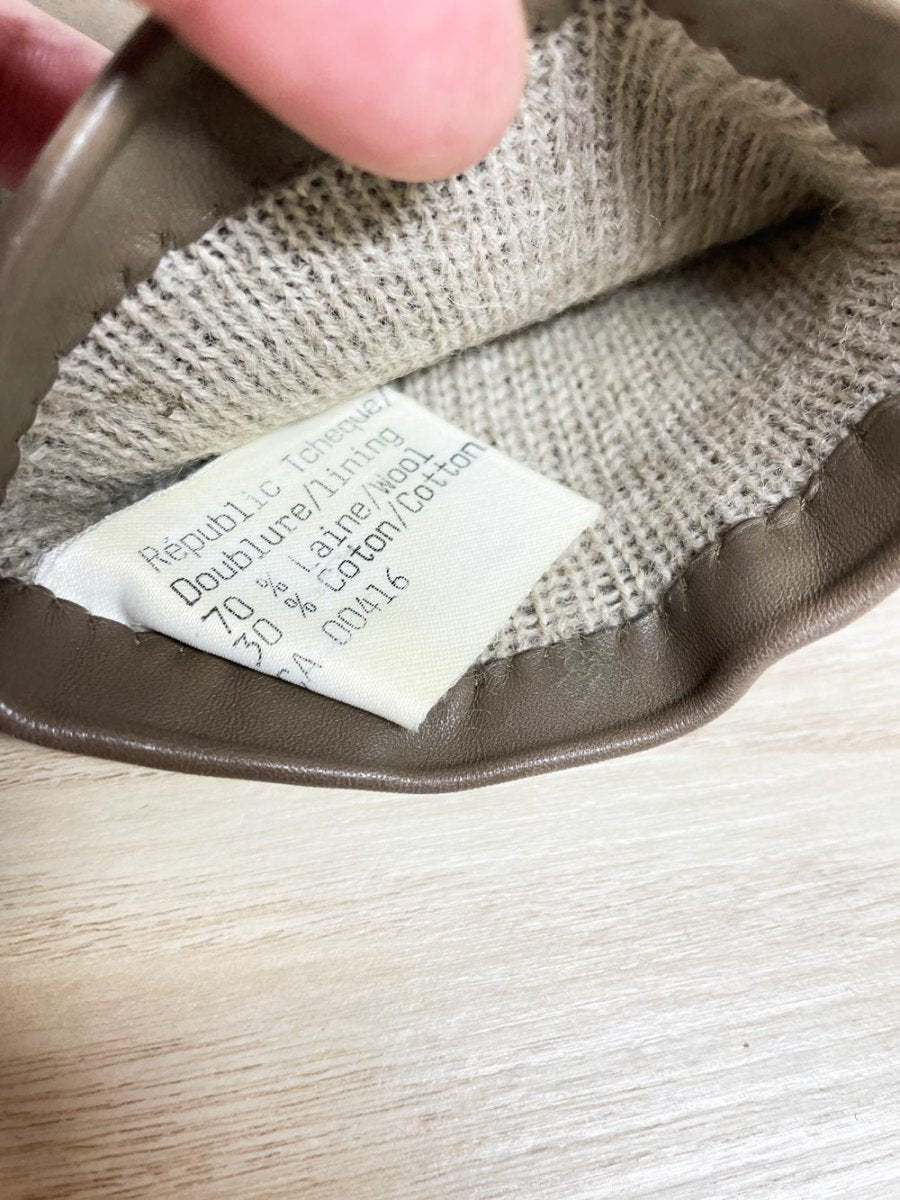 vintage lambskin leather gloves | wool - blend liner - good market thrift store