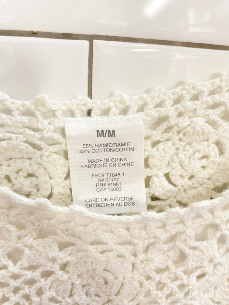 crochet drawstring waist tank - good market thrift store