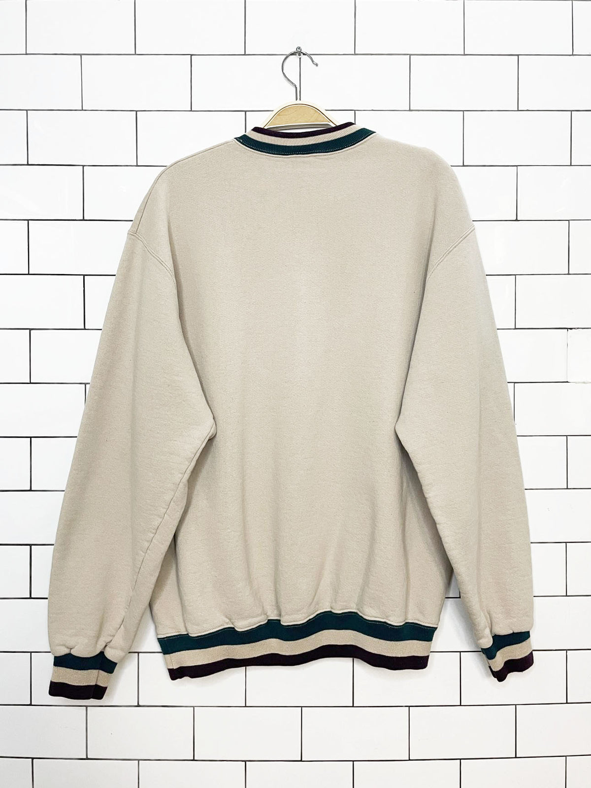 vintage 90s san diego spell out ringer crew neck