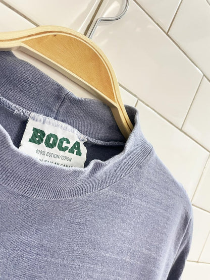 vintage 90s boca authentic perfectly faded logo long sleeve top - good market thrift store