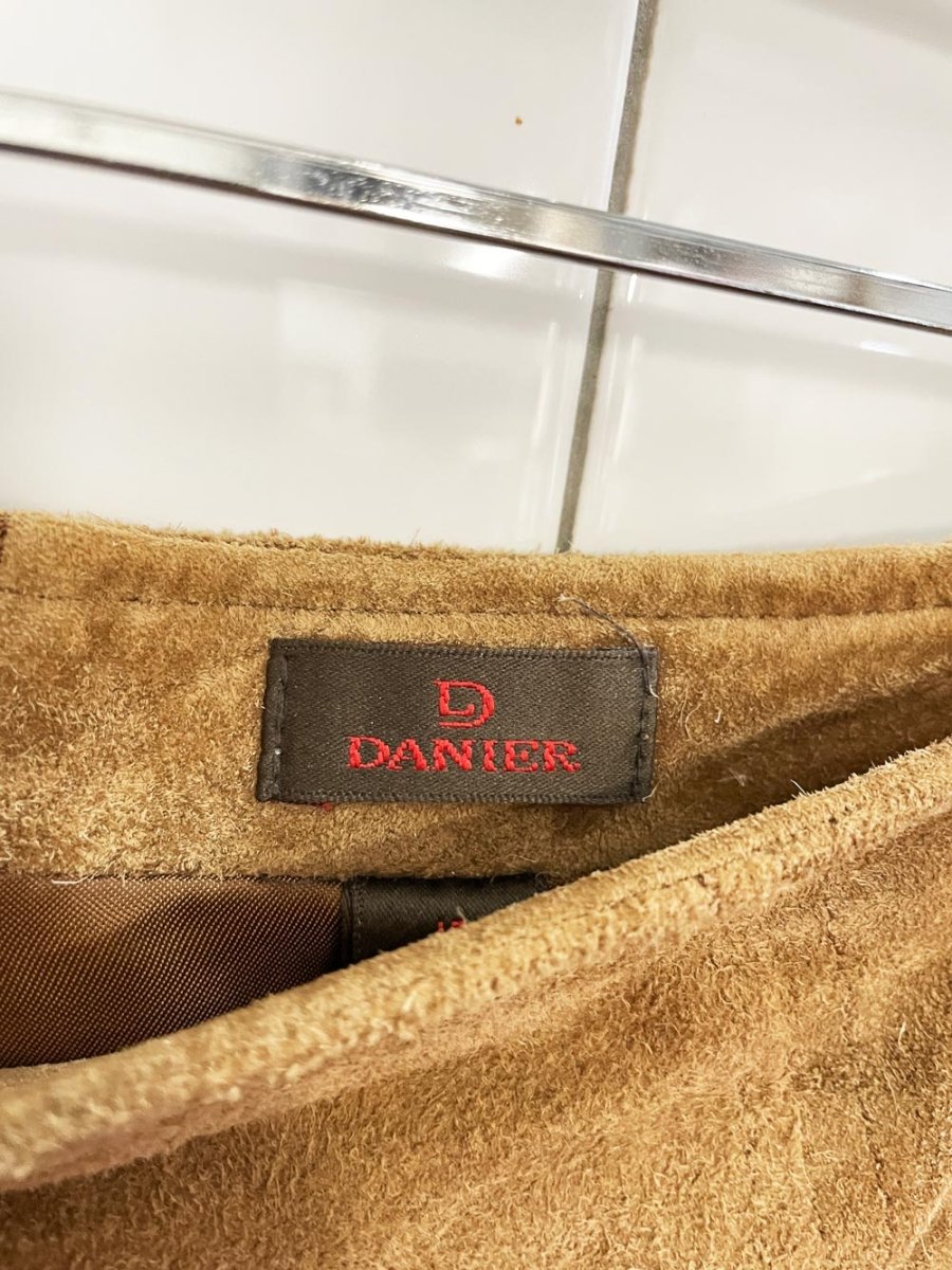 vintage 00s danier suede tulip midi skirt - good market thrift store