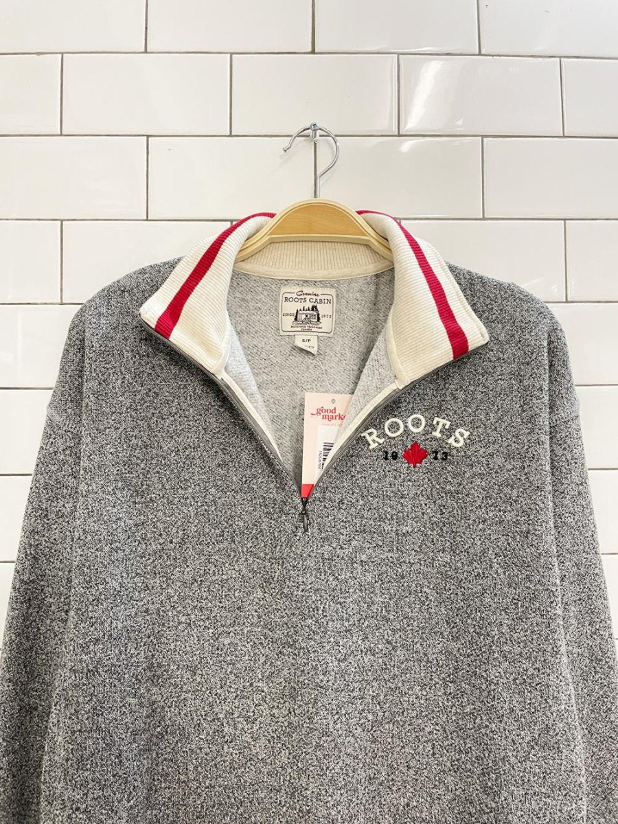 roots cabin 1/4 zip sweatshirt dress - good market thrift store