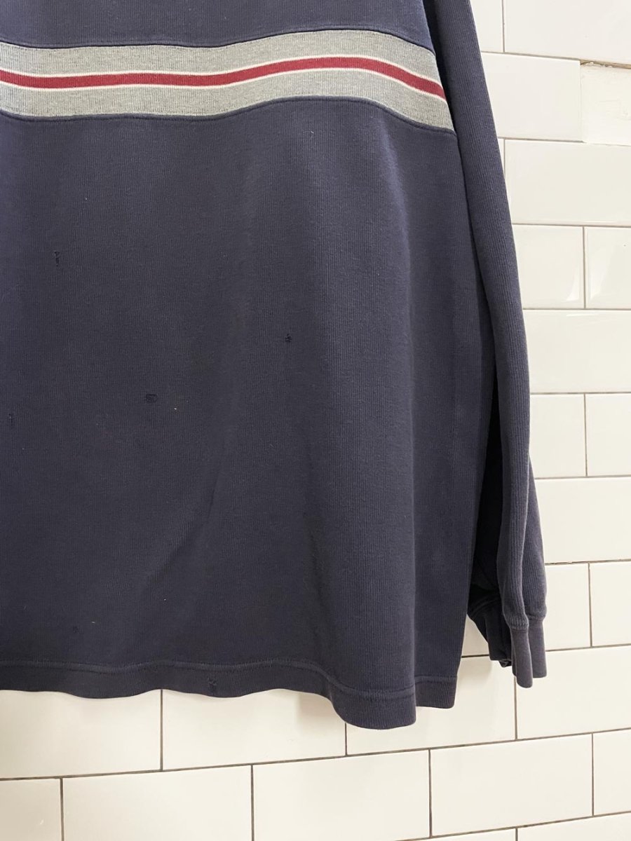 vintage 00s eddie bauer chest stripe ribbed long sleeve top - good market thrift store