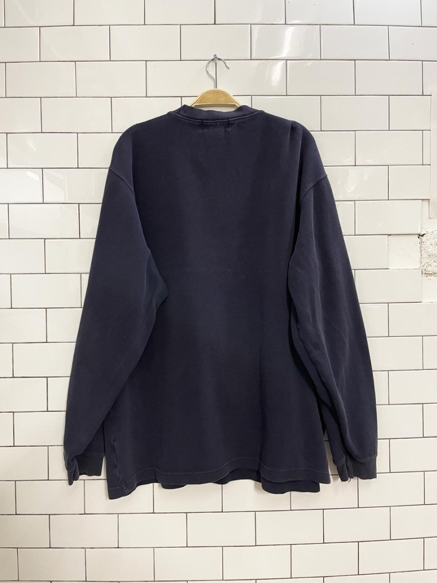 vintage 00s eddie bauer chest stripe ribbed long sleeve top - good market thrift store