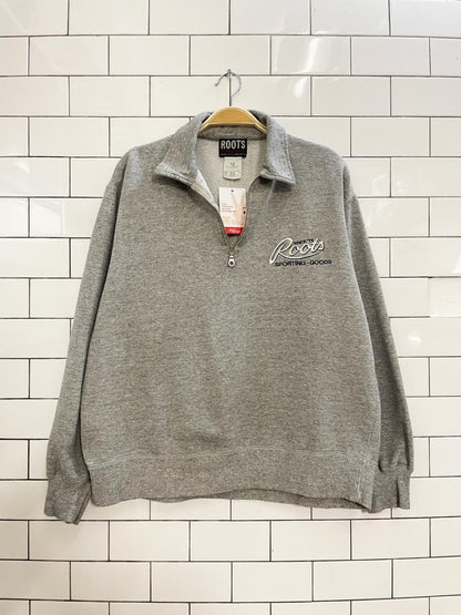 vintage 00s roots 1/4 zip sweatshirt - good market thrift store