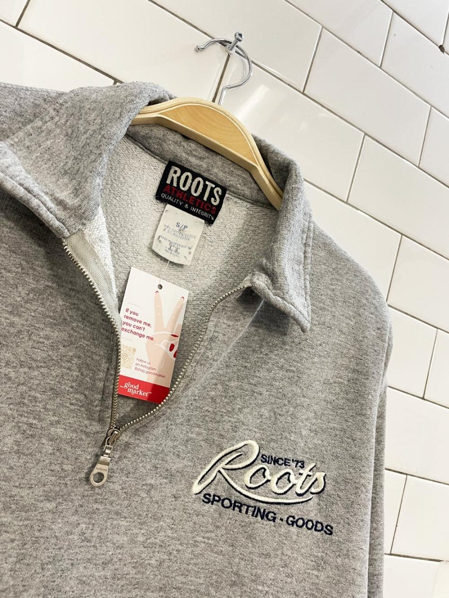 vintage 00s roots 1/4 zip sweatshirt - good market thrift store