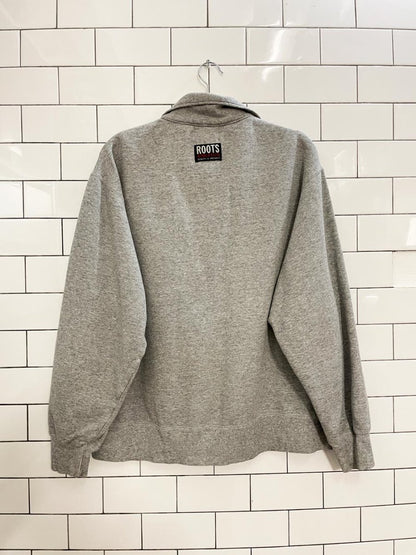 vintage 00s roots 1/4 zip sweatshirt - good market thrift store