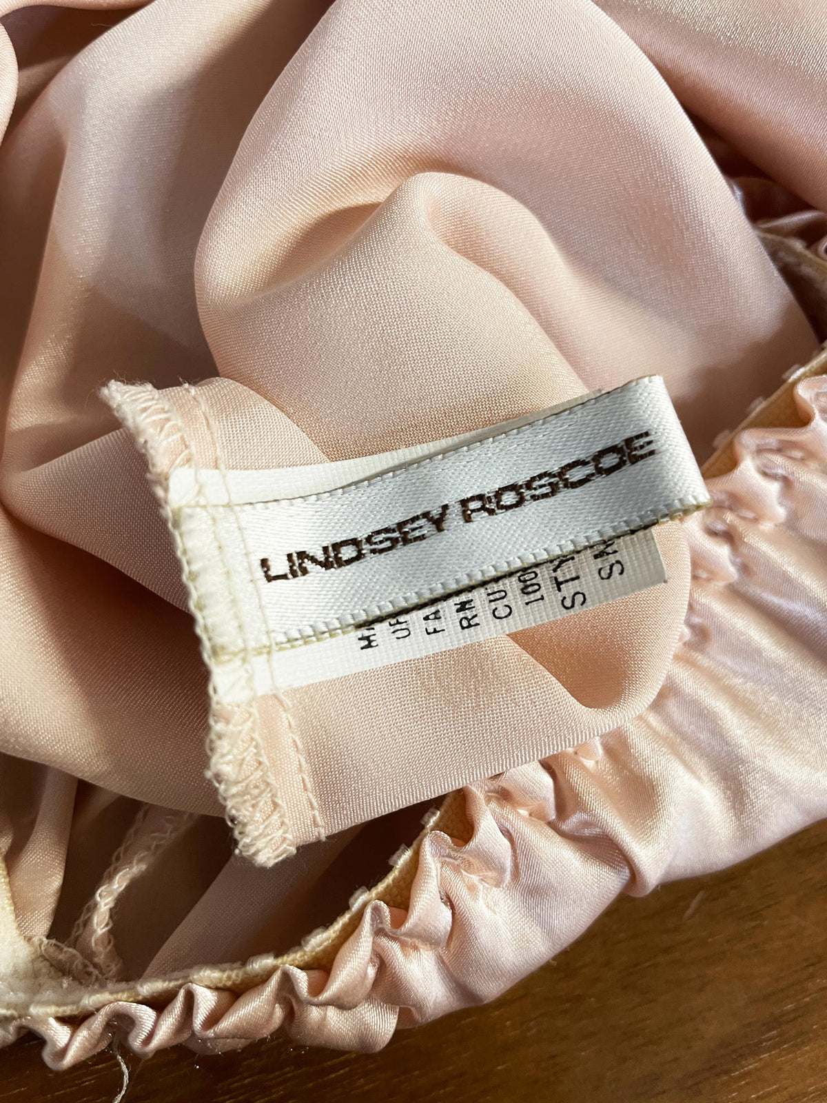 vintage lindsey roscoe for farr west satin lace trim midi slip skirt | made in usa