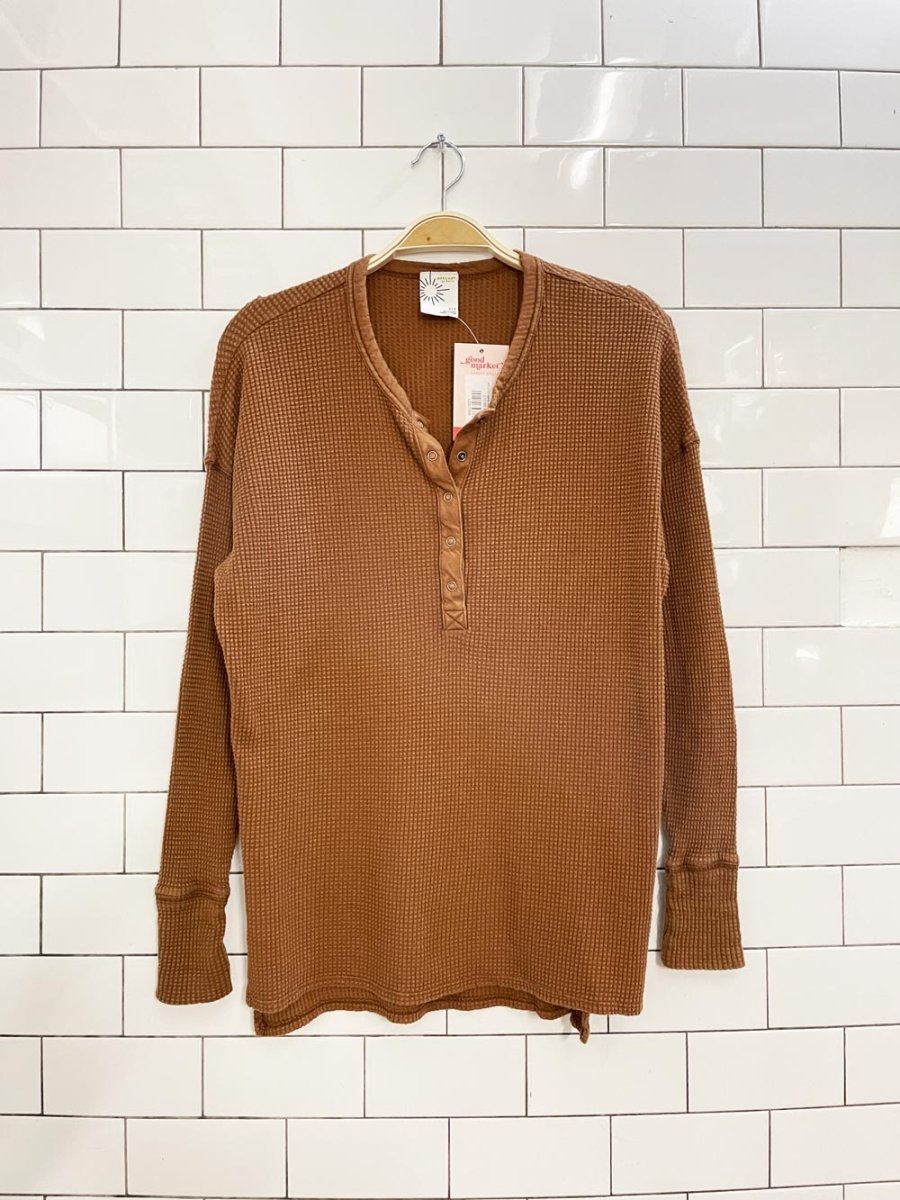 offline by aerie waffle long sleeve top - good market thrift store