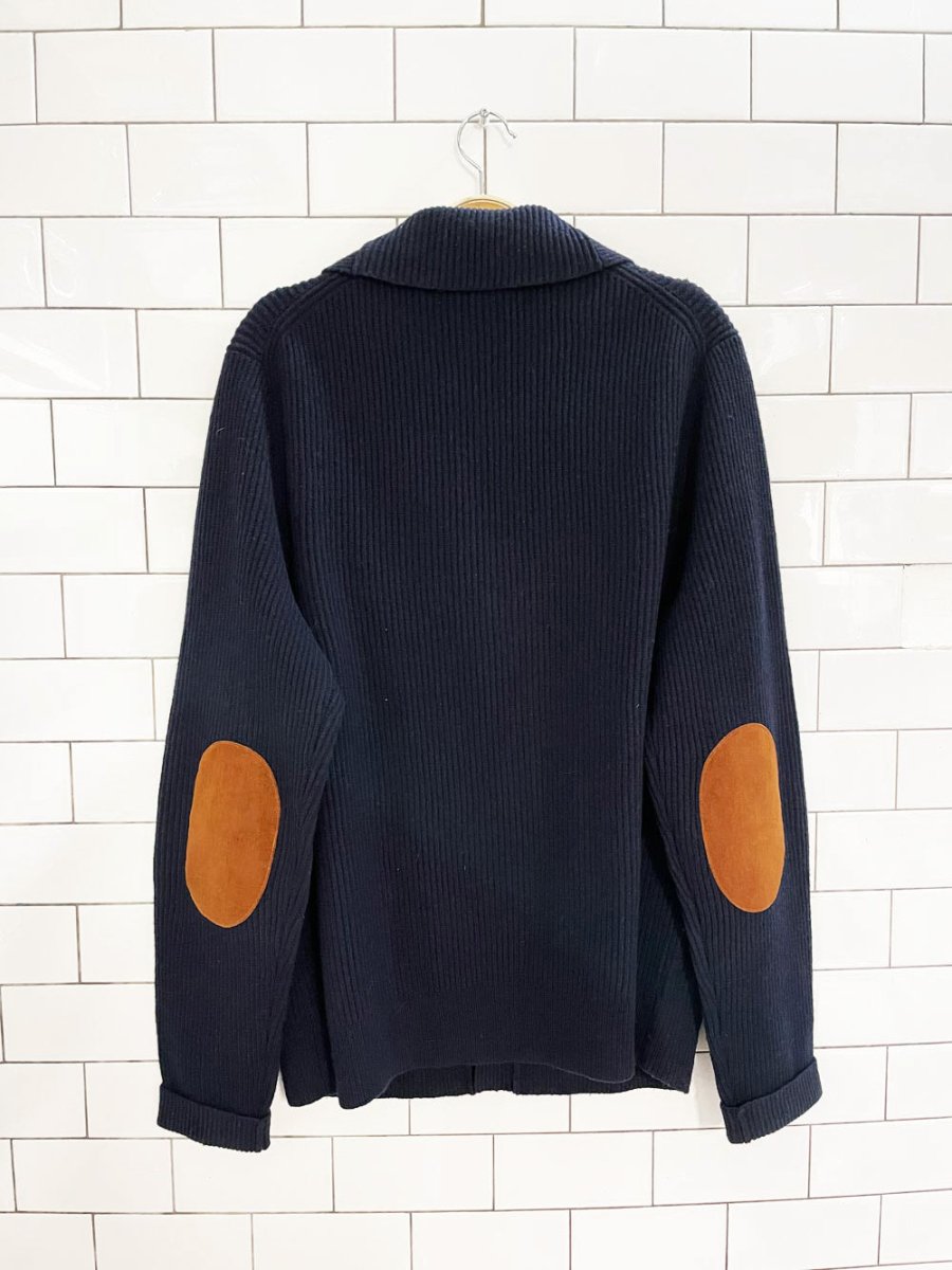 club monaco 100% merino wool ribbed knit shawl cardigan - good market thrift store