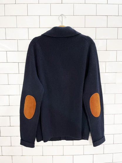 club monaco 100% merino wool ribbed knit shawl cardigan - good market thrift store
