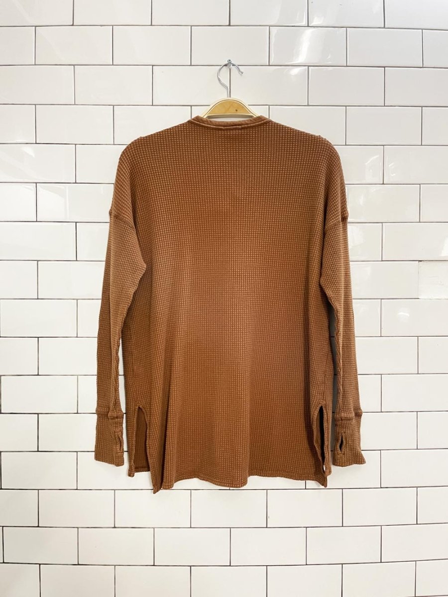 offline by aerie waffle long sleeve top - good market thrift store