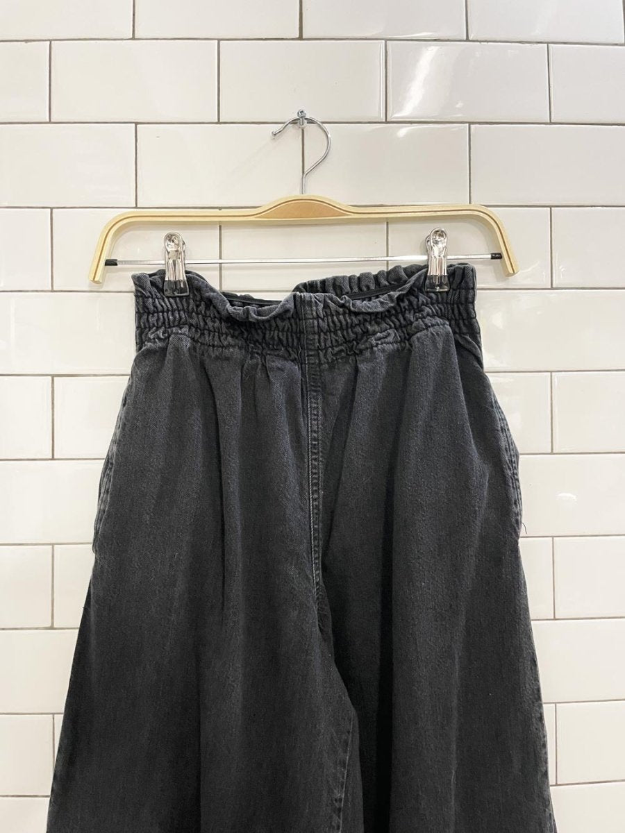 topshop moto wide leg crop pull on jeans - good market thrift store