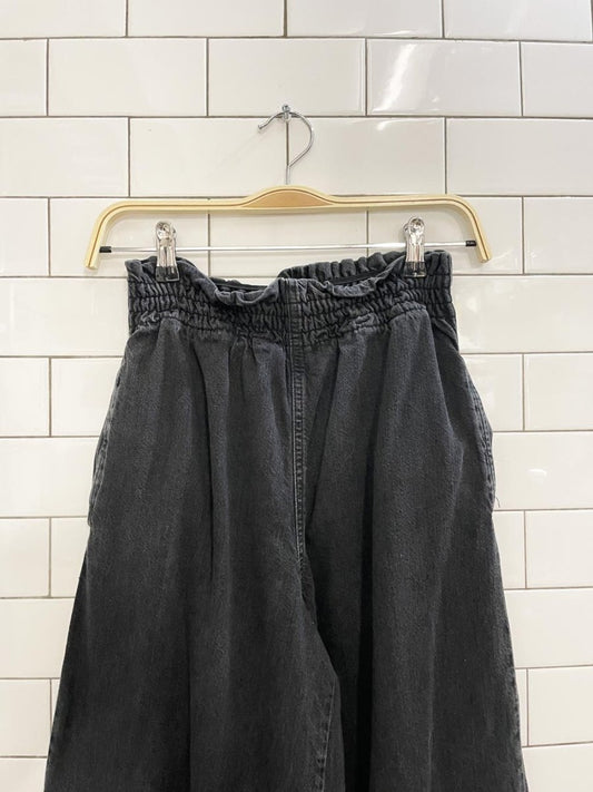 topshop moto wide leg crop pull on jeans - good market thrift store