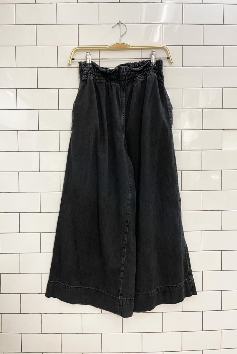 topshop moto wide leg crop pull on jeans - good market thrift store