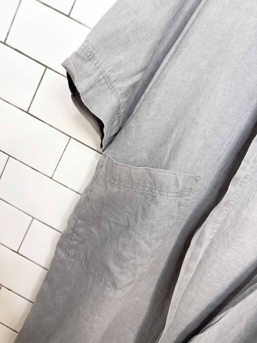h&m home 100% stone washed linen robe