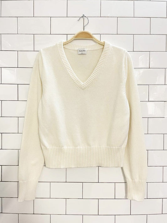 sunday best organic cotton - cashmere knit v - neck sweater | aritzia - good market thrift store