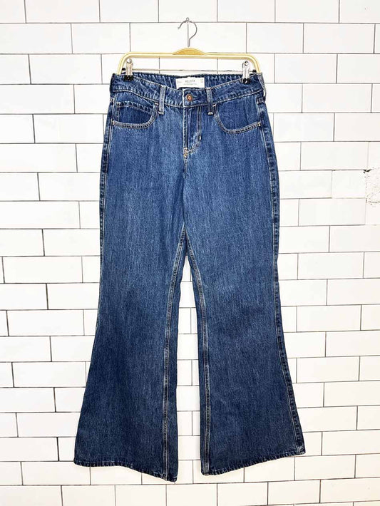 abercrombie low-rise baggy flare leg jeans