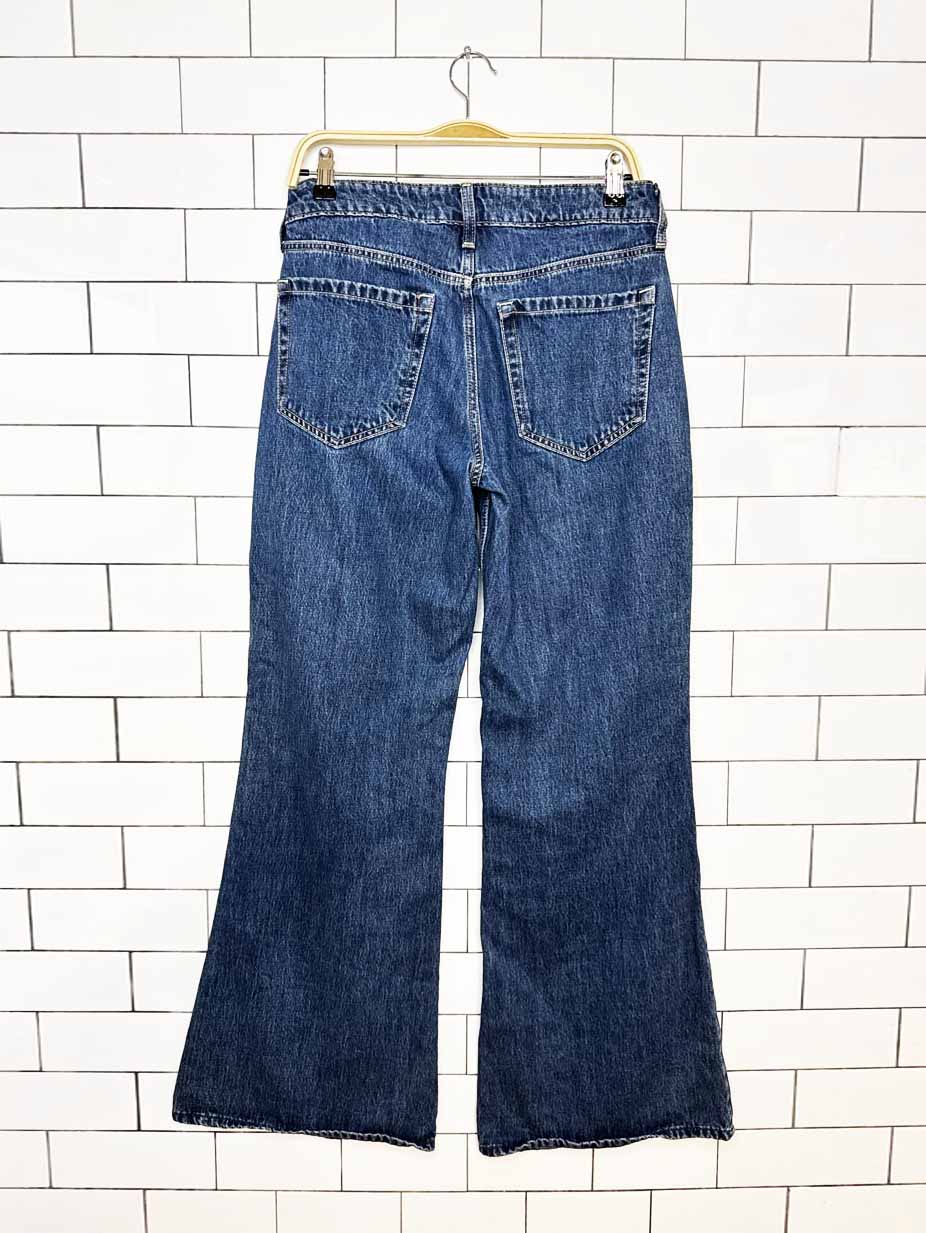 abercrombie low-rise baggy flare leg jeans