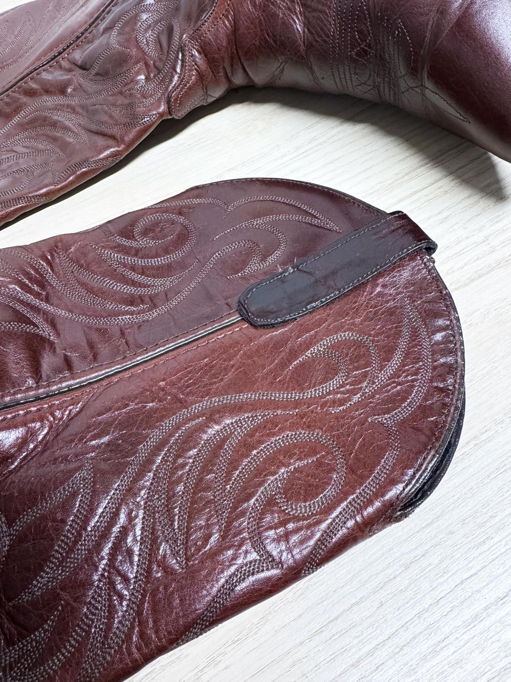 vintage code west leather western cowboy boots | made in USA