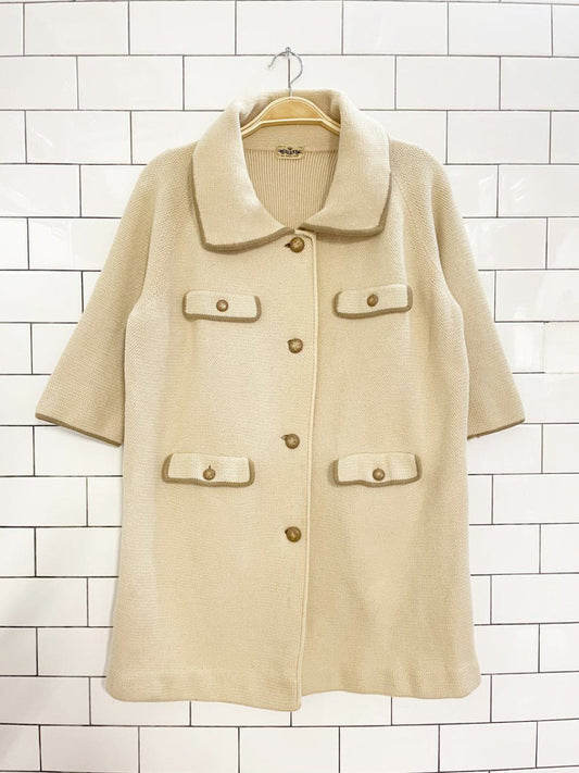 vintage 60s mirsa 100% wool short sleeve cardigan jacket | made in Italy - good market thrift store