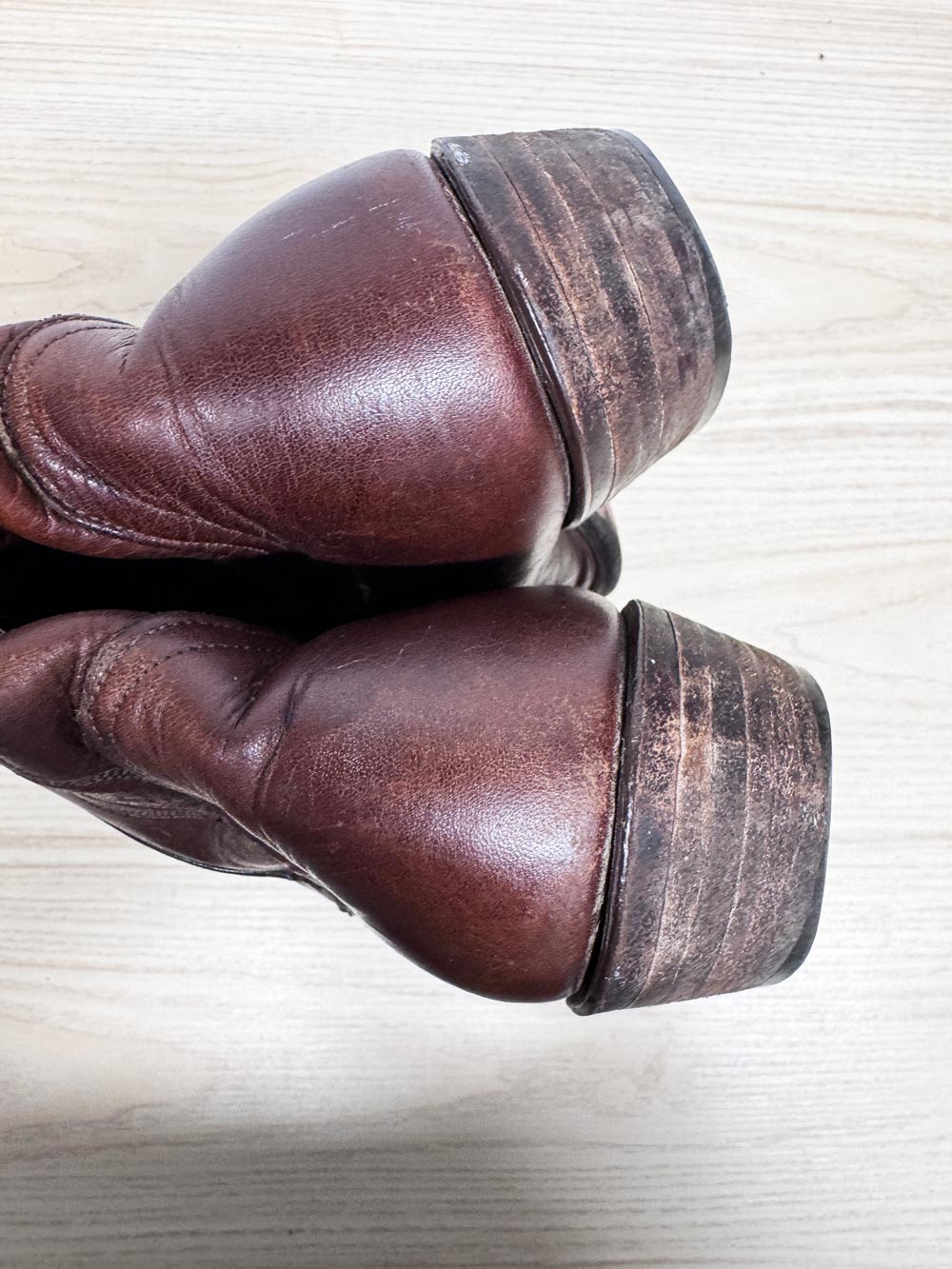 vintage code west leather western cowboy boots | made in USA